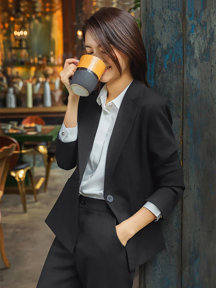 

Женский деловой костюм-тройка (жакет, брюки, жилет) для студенток, из полиэстера, для собеседований и работы, модный, профессиональный