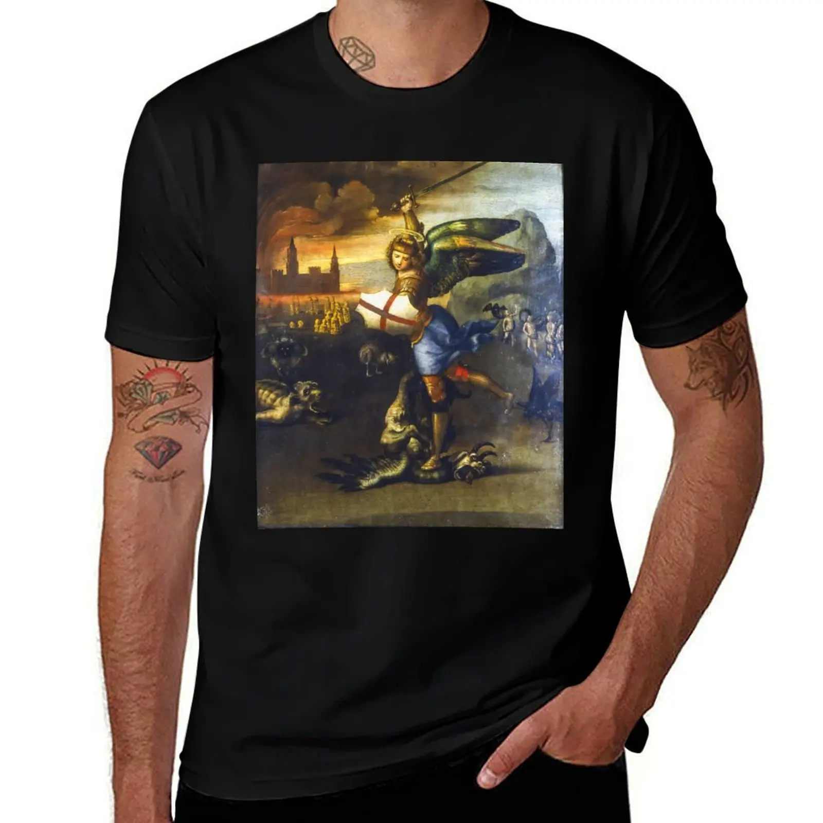 St. Michael by Raphael T-Shirt Fashion Casual Short Sleeve T-Shirt
