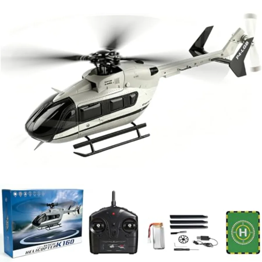Indoor outdoor RC helicopter, carbon fiber composite, black-red, 6G gyro stabilization and one-touch takeoff for beginner-frien