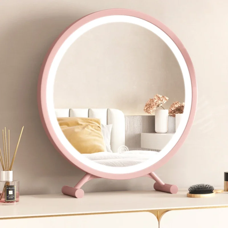 Girls Pink Decorative Mirrors Aesthetic Nordic Korean Room Decorative Mirrors Dorm Funky Dekoracyjne Lustra House Decor YN50DM