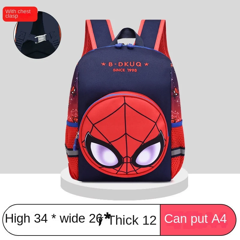 Cartoon Baby Kids Spiderman Backpack Bags For Captain Children Cute Iron Man Shoulder Packages