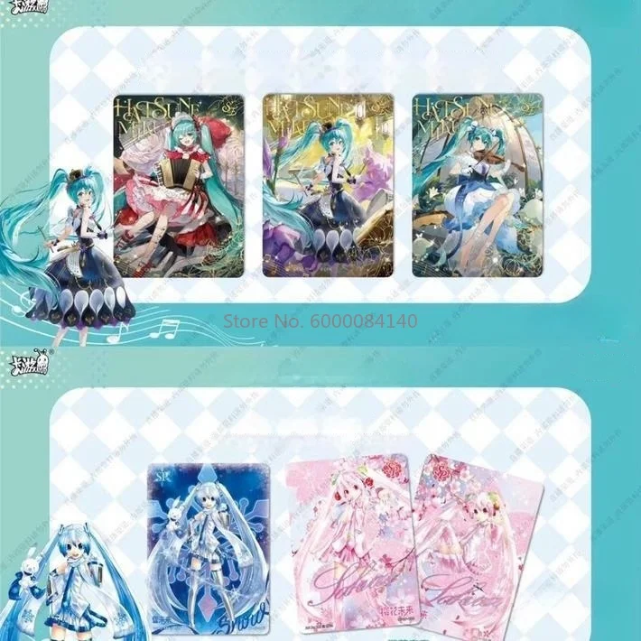 Kayou Original Hatsune Miku Cartoon Character Collection Cards Virtual Singer Youth Symphony Series Collectible Cards Toy Gifts