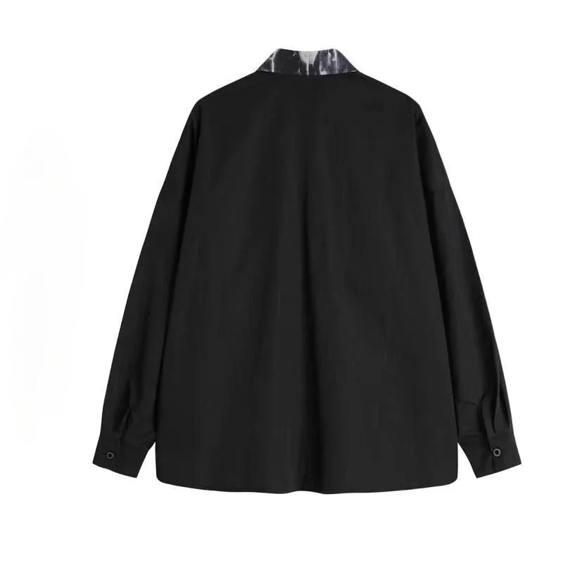 Black Indie Aesthetics Blazer Women Graffiti Print Single Breasted Suits 2023 New Spring Autumn Vintage Blazer Fashion Plus Size