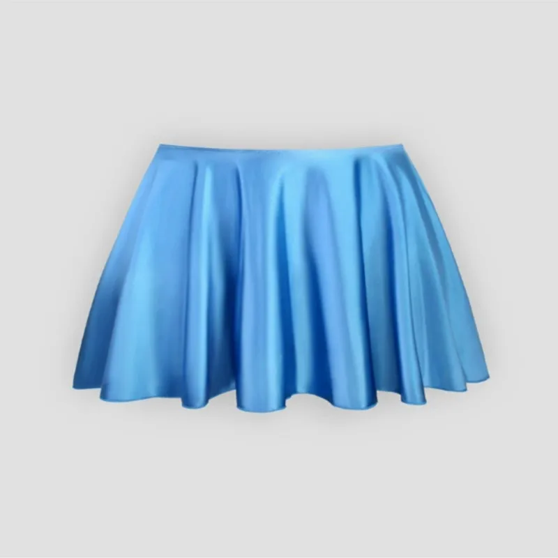 Women's Sexy Tight Skirts Smooth Elastic Tight Shiny Glossy Pleated Skirt Ballet Buttock Mini Skirt Clubwear Beach Bathing Suit