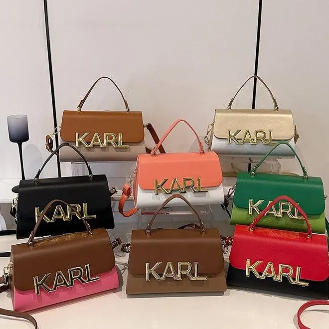 

Minimalist Letter Box Bag Small PU Leather Shoulder Bag, Unique Monogram Handbag, Trendy Crossbody Purse Stylish Daily Accessory