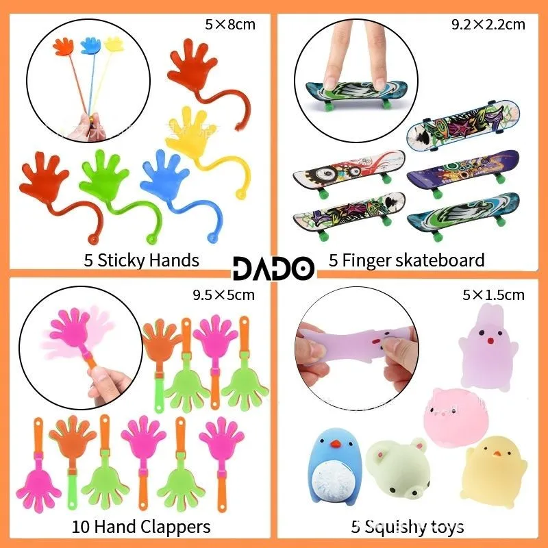 Sensory Toys Set 200 Pack Stress Relief for Adults and Kids Fidget Hand Squeeze Widget Birthday Party Favors Relaxing Therapy