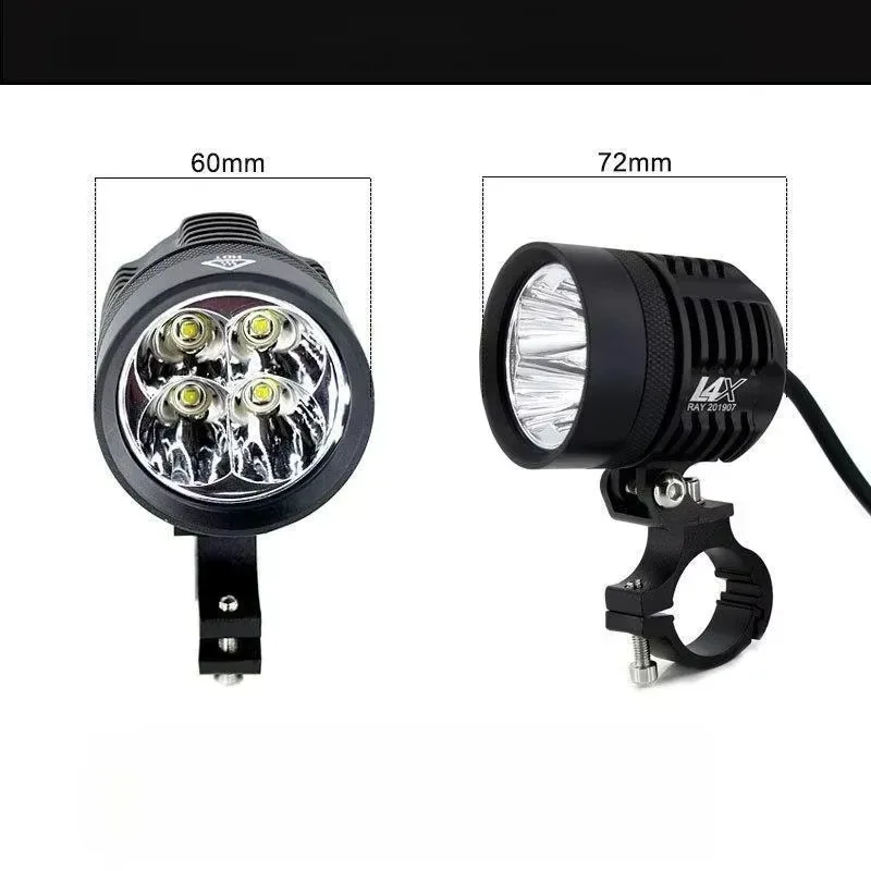 2pcs 6000LM-4000LM Moto Spotlight Waterproof Flash Fog Spot Motos Bulb Super Bright 12V-24V Universal L6X/L4X Headlight LED