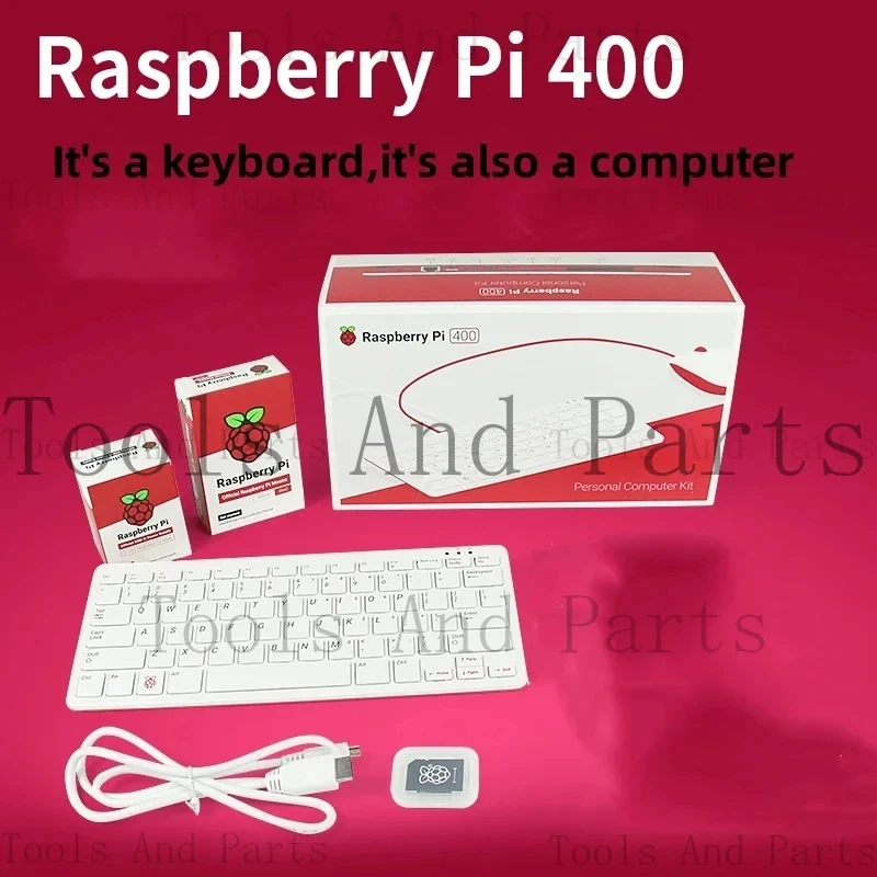Raspberry Pi 400, Computadora Personal, Placa de Desarrollo 4B, Kit Oficial con Teclado, PC Todo en Uno