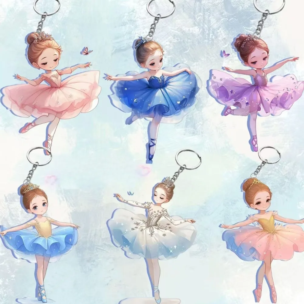 Cartoon Dancer Gift Girl Pendant Decoration Creative Ballet Keychain Gift Car Pendant Hanging Small Jewelry Accessories Ornament