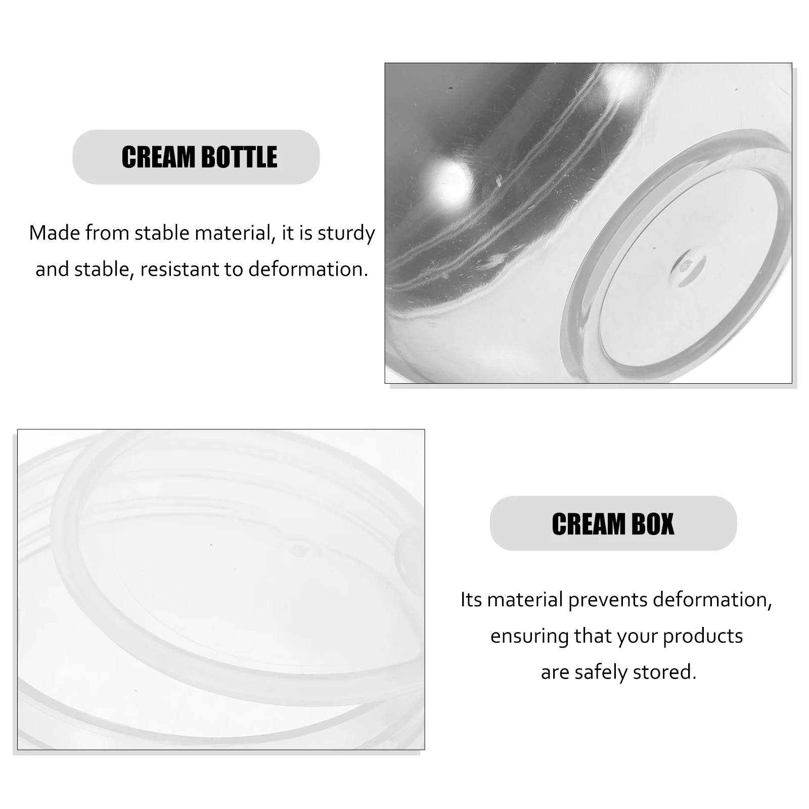 8pcs 30ml Cream Bottles Empty Containers Travel Jars Lotion Boxes Samples Refillable Storage Stable Material Non