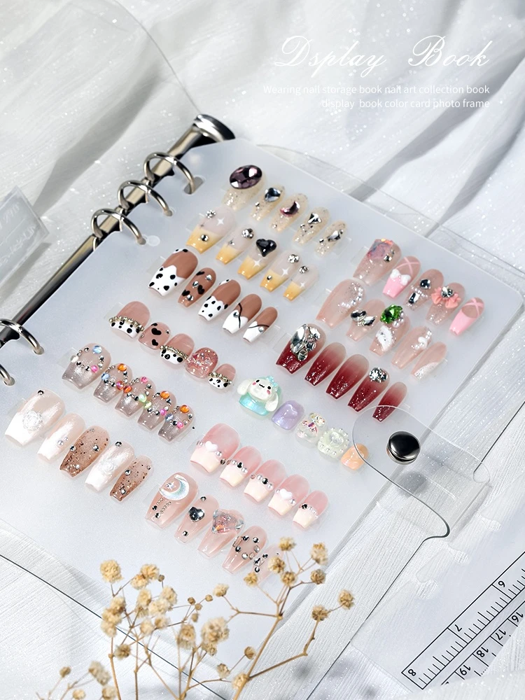 New Nail Art Piece Storage Booklet Nail Tips Showing Shelf Nail Colors Book Gel Polish Board DIY Simple Album Storage Book