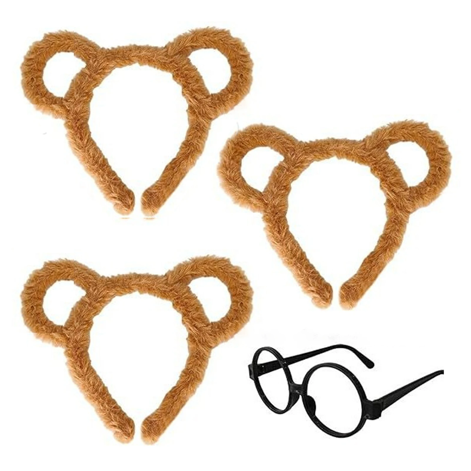

Soft Bear Ears Headbands Plush Mouse Hair Hoop for Washing Face Cartoon Animal Hairbands Halloween Costume Cosplay Headpiece