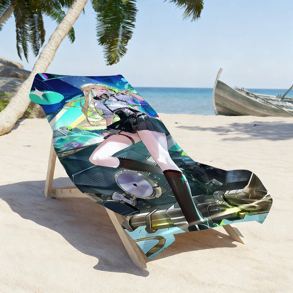 Lynae WuWa Game Towel Sports Quick Dry Travel Camping Gear Sandproof Soft Light Large Beach Towel