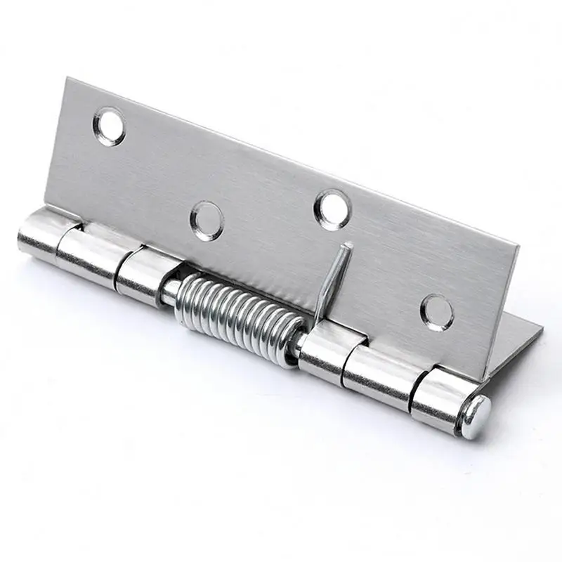 Bisagras de resorte de acero inoxidable, bisagra interna de puerta de resorte de cierre automático, herrajes para bricolaje, cierre de puerta de gabinete, bisagra de retorno automático, 1 ud.