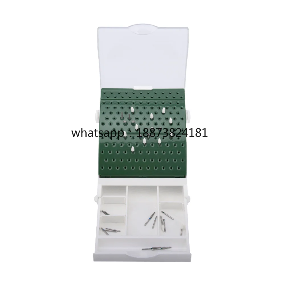 142 Holes Plastic Dental Burs Box With Drawer Drills Bur Sterilizer Block Holder Burs Box Case Product fast shipping