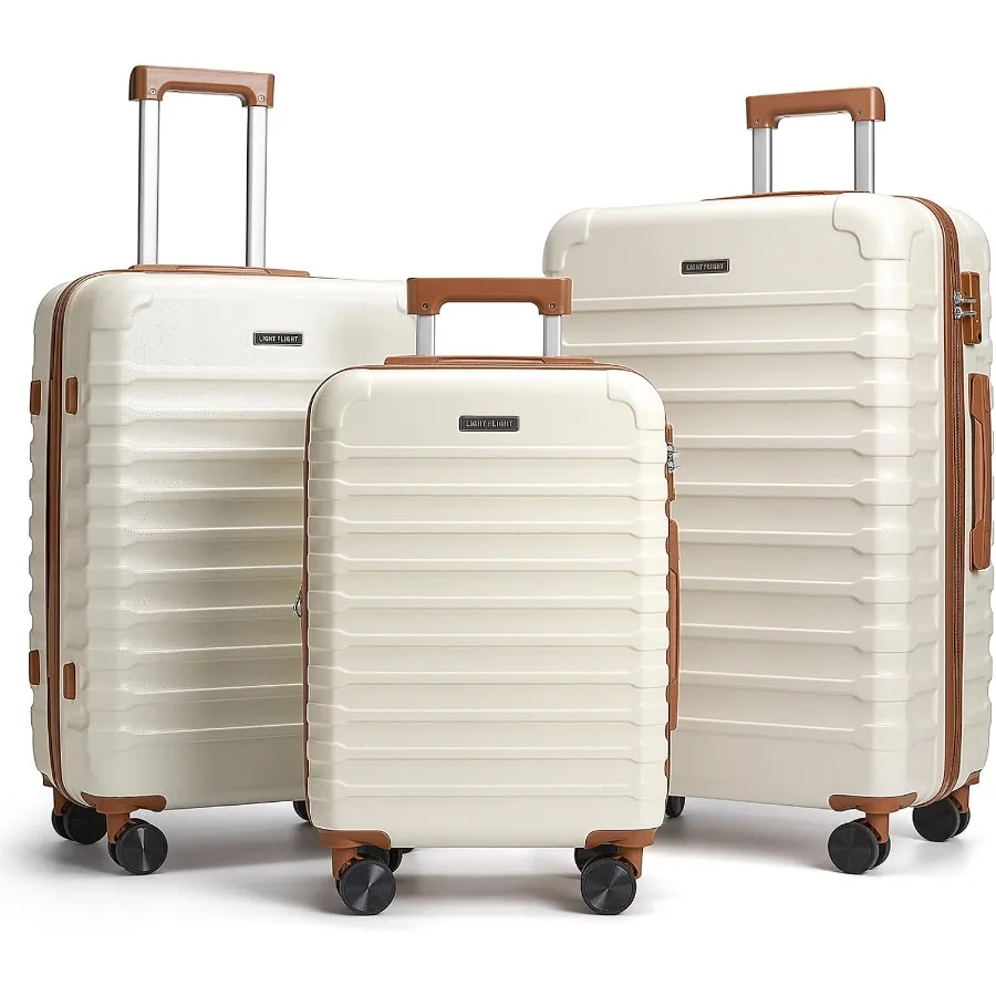 Luggage Sets 3 Pcs Suitcase with Wheels, 20"/24"/28