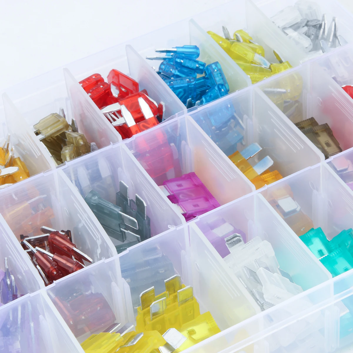 300/105Pcs Car Blade Fuse Assortment Kit Auto Truck Automotive Medium Small Mixed Motorcycle Circuit Fuse 3 Sizes With Box 2-35A