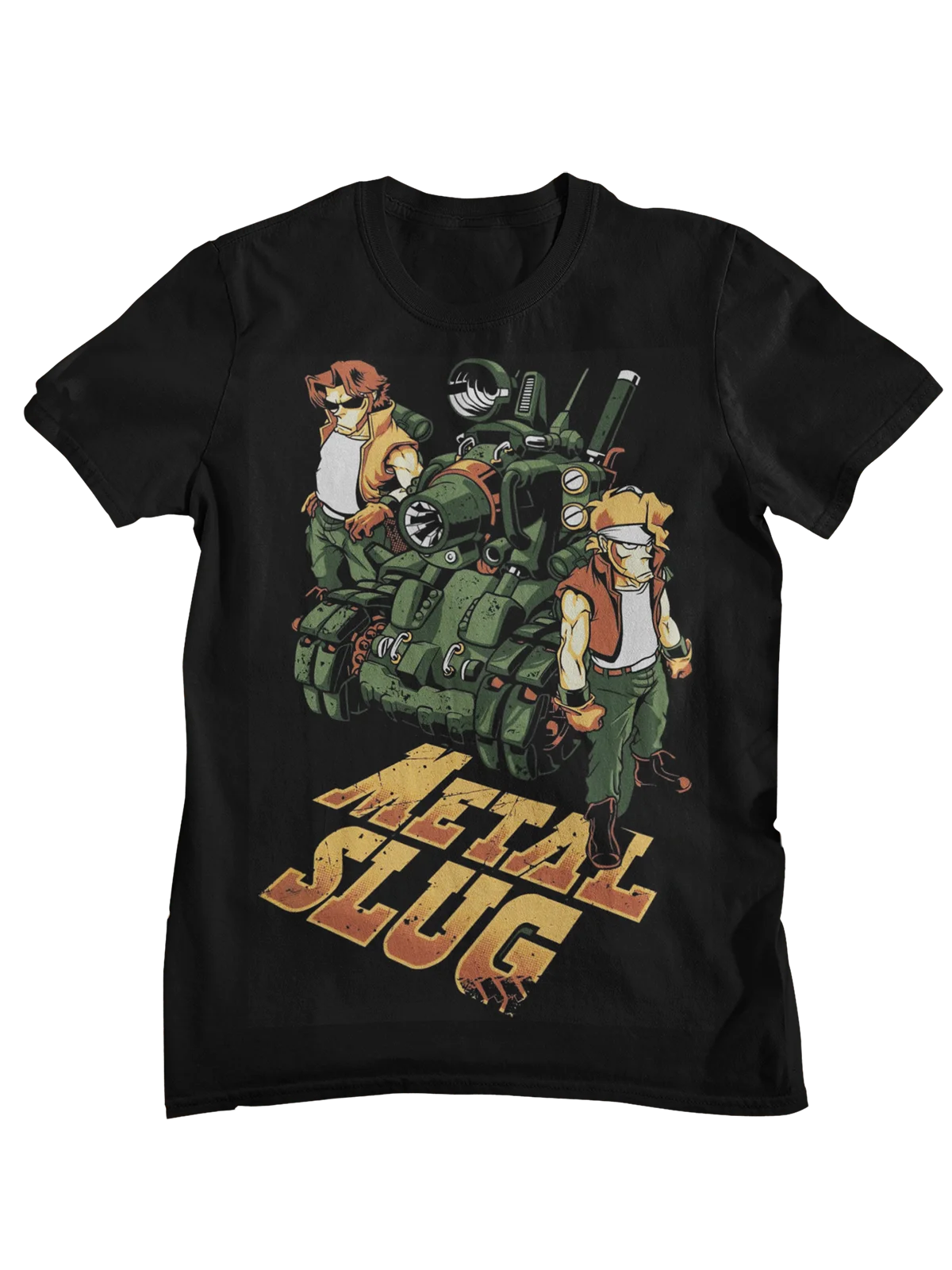 Camiseta Gráfica Retro de Metal Slug, Estilo Arcade, Run and Gun, Marco Tarma SV001, Tank Streetwear, Algodón, Talla Grande, para Fanáticos de los Videojuegos