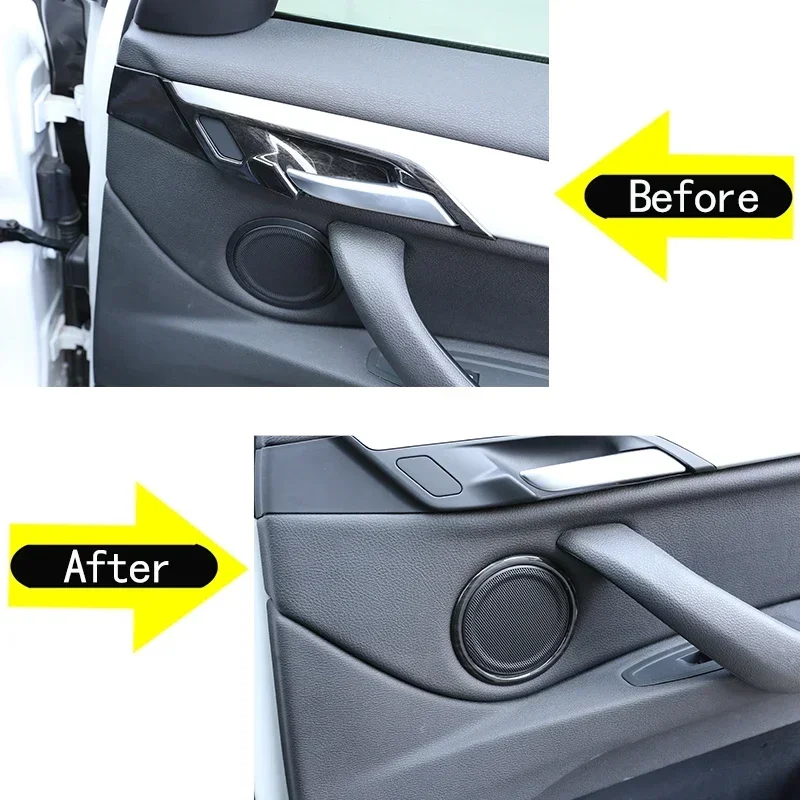 

Car Styling ABS Chrome Door Speaker Ring Cover Speaker Trim Interior Accessories For BMW 2 Series X1 X2 F46 F47 F48 2015-2019