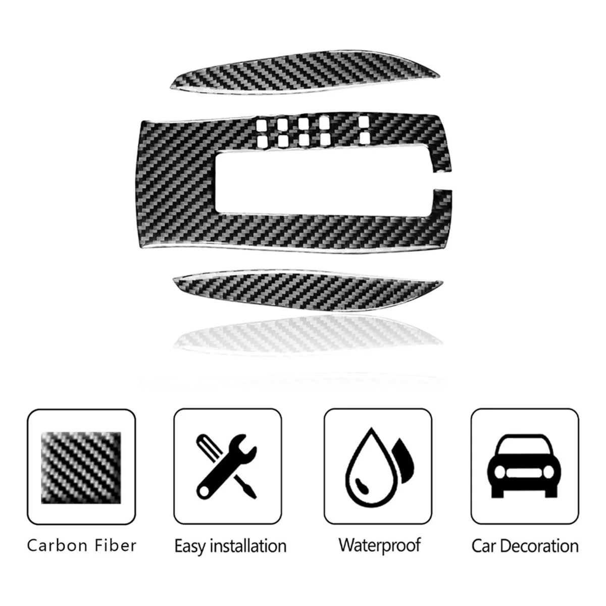 

MBX-tCarbon Fiber for Chevrolet Camaro 2010-2015 LHD Car Gear Shift Panel Cover Decal Trim Interior