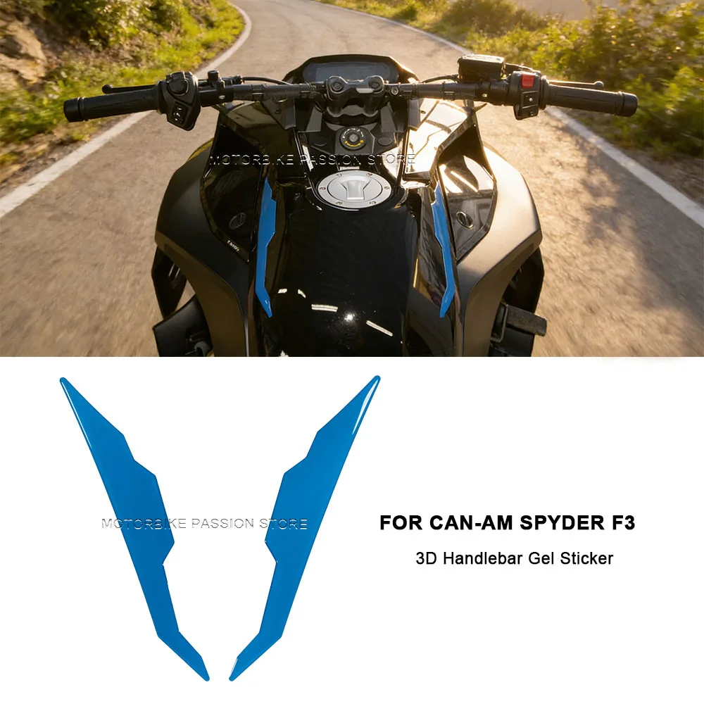 for can-am spyder f3-s Motorcycle Accessories 3D Resin Stickers Oil Tank Protective Pads Handlebar for can-am fpyder f3-s