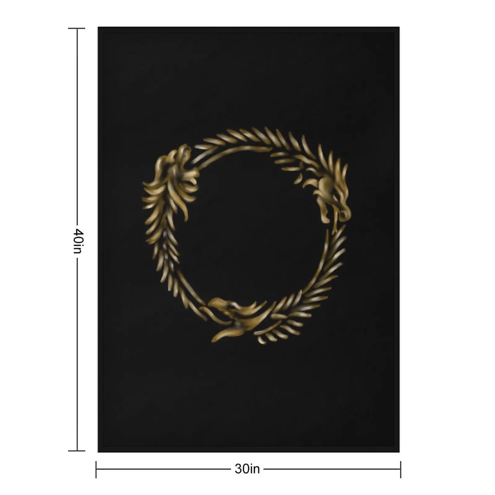 شعار ESO (خلفية سوداء) رمي بطانية شعر منقوشة تأثيري أنيمي السرير البطانيات العصرية #2