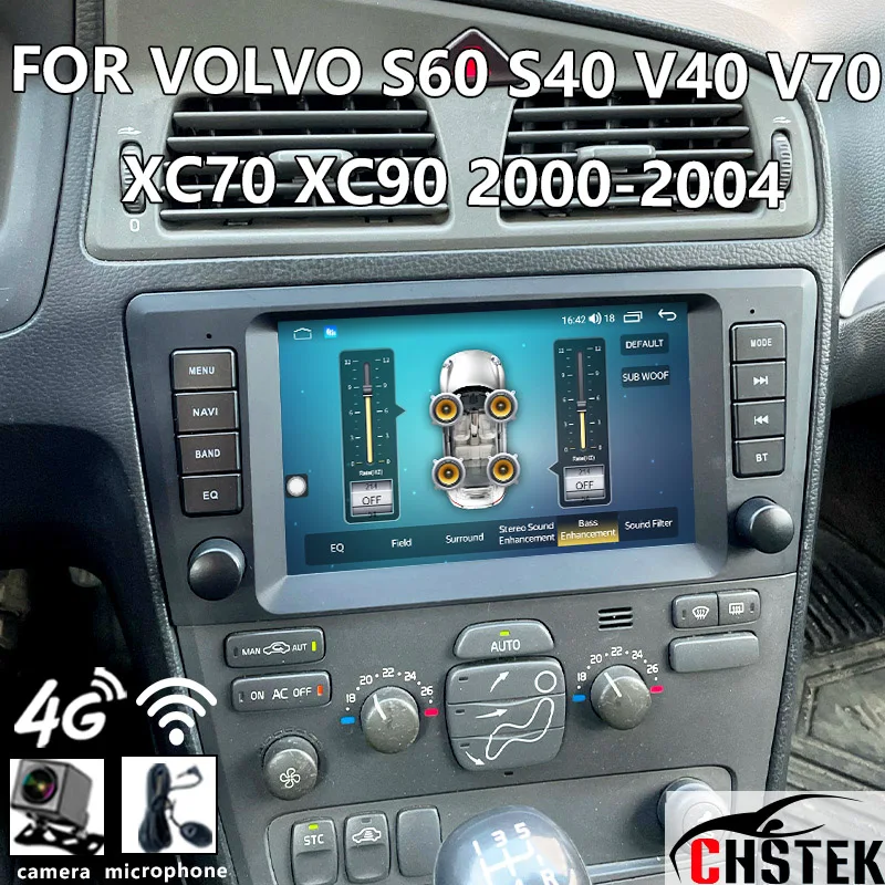 Car Android 4G Radio For Volvo XC90 V70 V40 Carplay S60 S40 XC70 2000-2004 Wireless Carplay Navigation Bluetooth Upgrade Models
