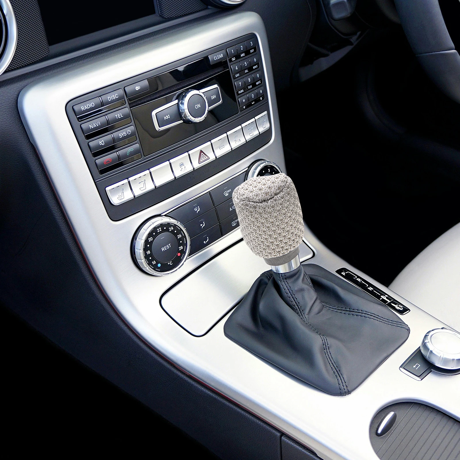 

1 set Gear Shift Cover Set Universal Car Interior Protection Decorative Shift Knob Sleeve Durable for Vehicle
