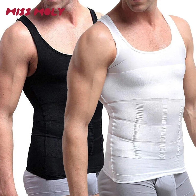 

Mens Slimming Body Shaper Vest Gynecomastia Compression Shirts Tummy Control Undershirt Stomach Flatten Workout Singlet Tank Top