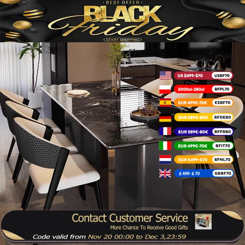 

Итальянский минималистичный обеденный стол, бытовой, 6 стульев, семейный большой обеденный стол, европейская итальянская мебель Mesas Para Comedor для дома