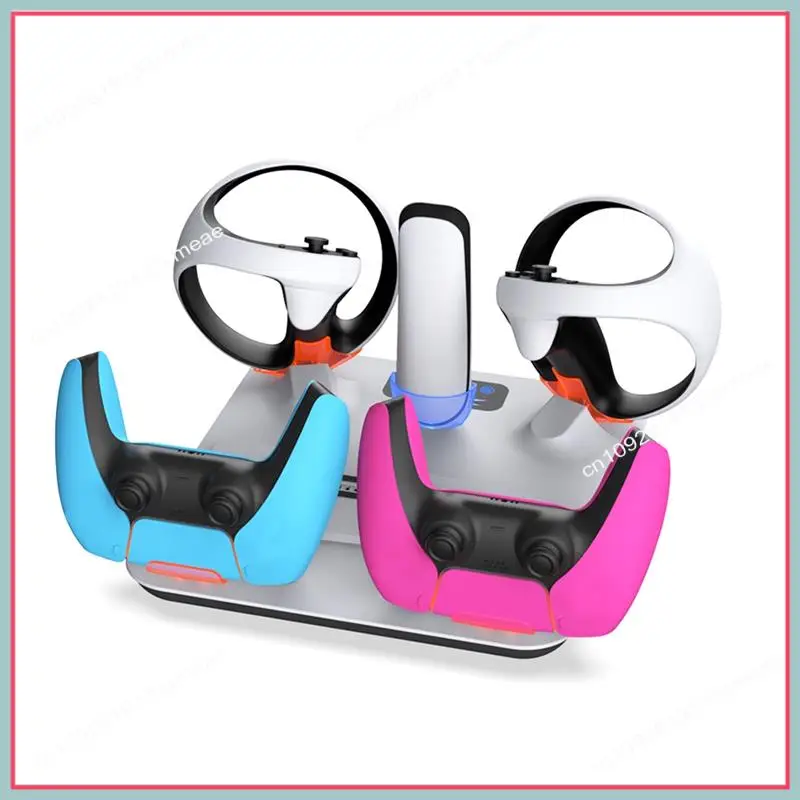 

N94R For PSVR2 Storage Stand With Controller Holders, Headset Hanger, And Type-C Charging Cable For PSVR2/PS5 Accessories