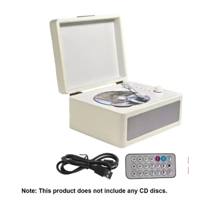 

REPLA-CD Player Multifunctional Tray-Type Btcassette Record Player Audio Turntables USB Drive Playback Infrared Remote Control