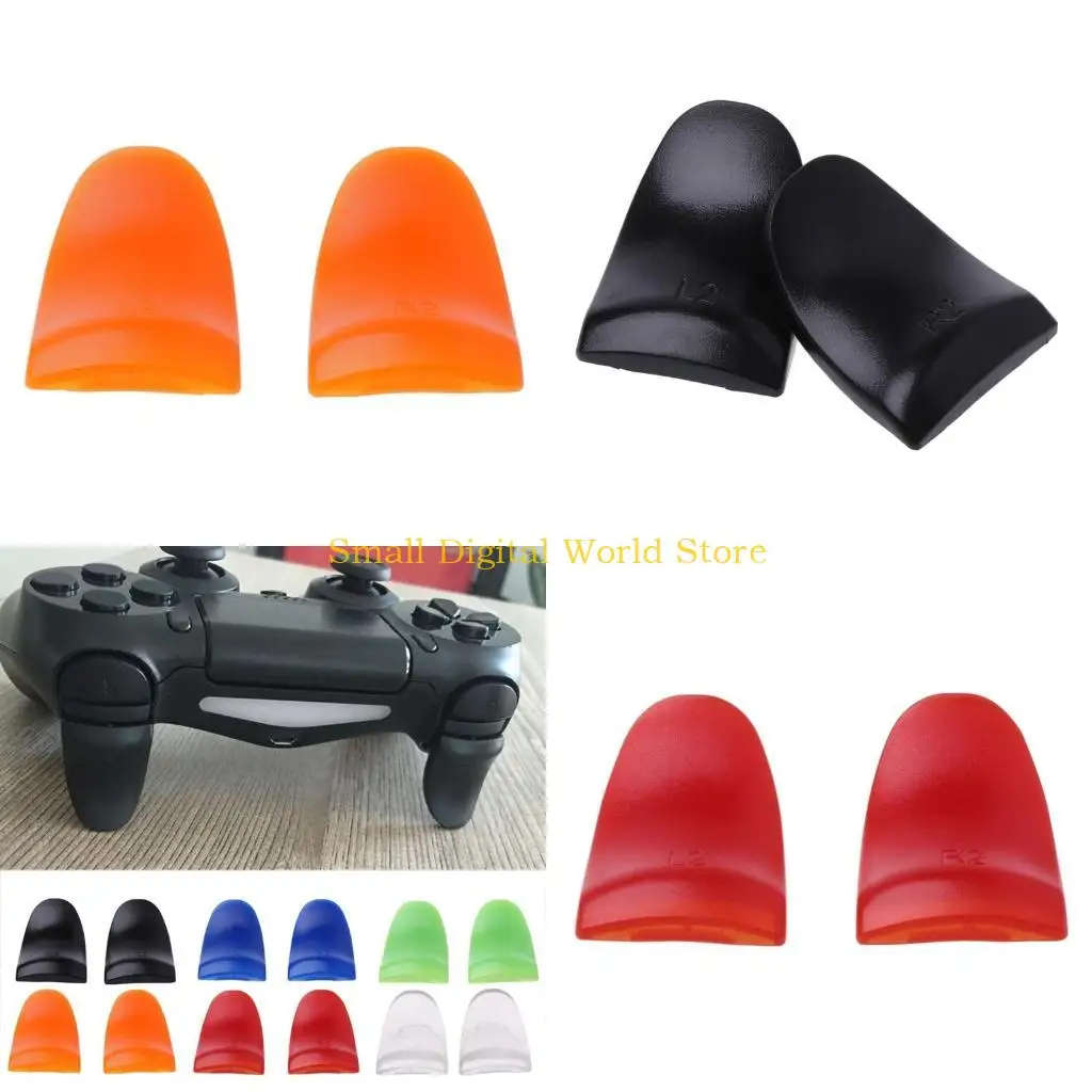 

77UB 1 пара новых противоскользящих расширенных кнопок триггера L2 комплект для аналоговых удлинителей контроллера, замена