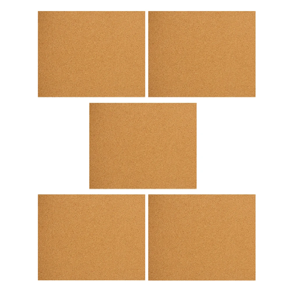 

5 Pcs Cork Soundproofing Bulletin Board for Office Home Coaster Decor Wood Boards Walls