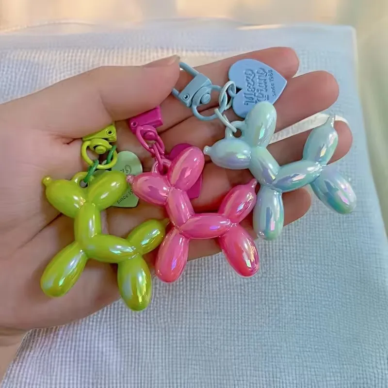 5 Stück AB Bunte Acryl-Anhänger 45x46mm in Form eines süßen Hundes für DIY-Schmuckherstellung, Schlüsselanhänger, Halsketten-Zubehör – Detail 8