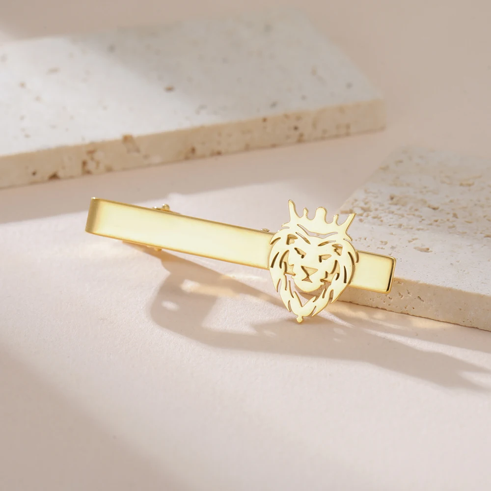 Dawapara الأسد رئيس الطوطم الأفريقي التعادل كليب ملك الغابة رمز القوة الحكمة حماية تميمة مجوهرات من صلب لا يصدأ #5