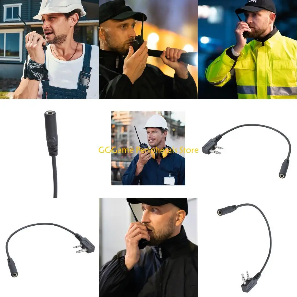 

U55B Universal Easy to Use 2 Pin To 3.5mm Headset Adapter Cable Suitable For UV5R BF-888S Two Way Radio Seamlessly Connection