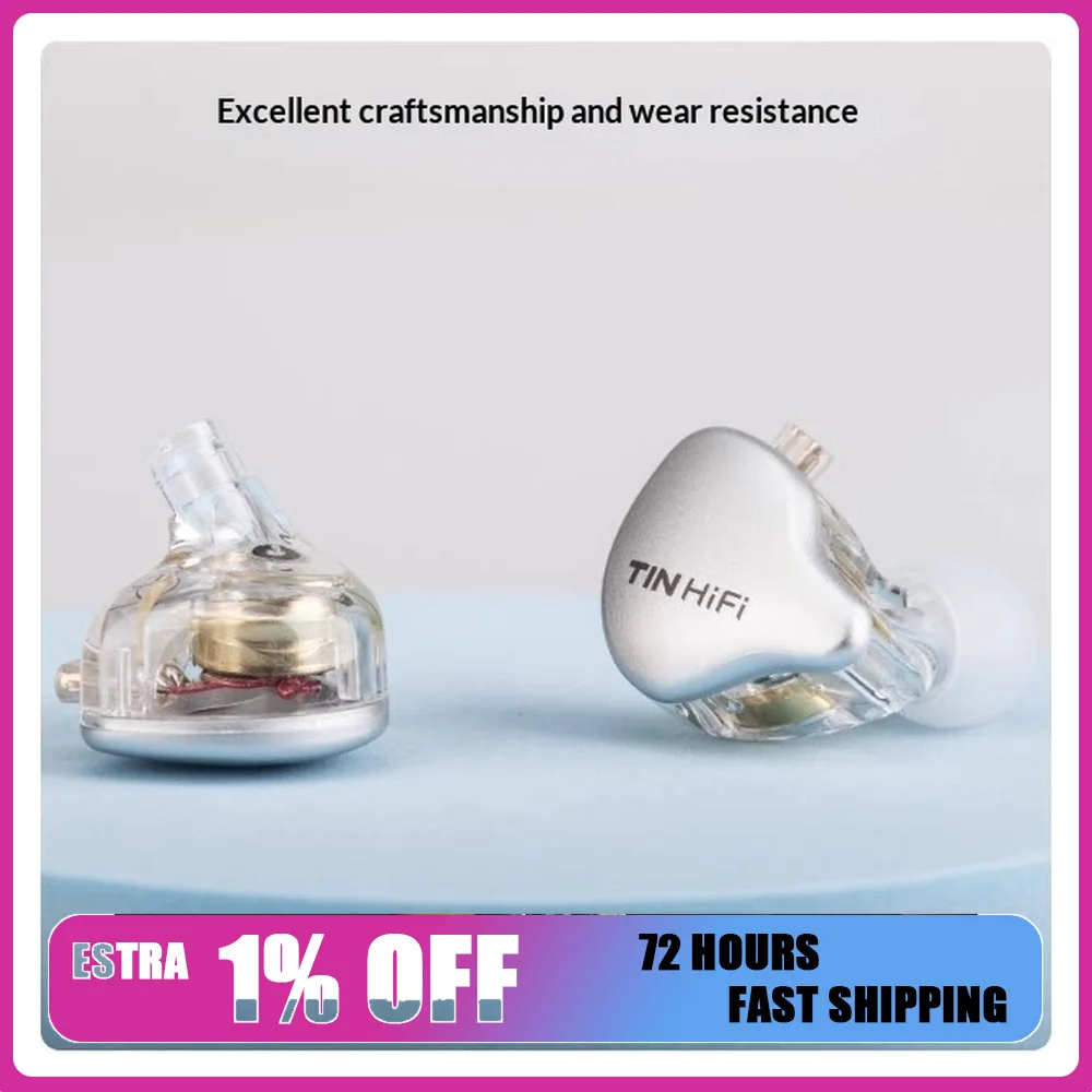 TINHIFI C1 Wired HiFi In-Ear Earphones 10mm DLC Dynamic Driver 0.78mm 2Pin Detachable Cable For Gifts