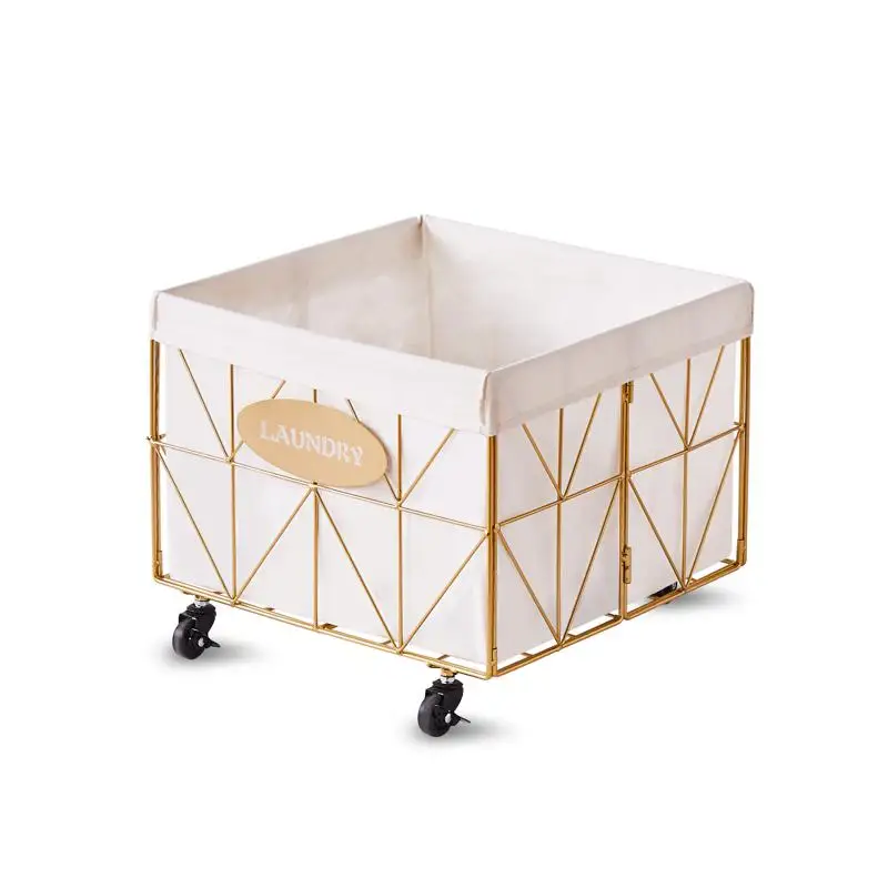 

Складная корзина для белья с колесиками, съемный вкладыш для легкой очистки, прочный металлический каркас для хранения одежды, 65 л