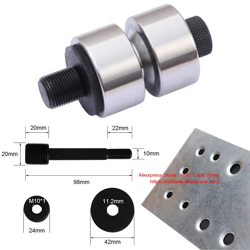 3 Piece Dimple Dies 1/2" 3/4" 1" Can Be Used with Vise/Hydraulic Press and SYK Series Hydraulic Hole Punch Tool