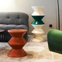 Round Coffee Table Plastic Nordic Home Furniture Living Room Sofa Side Tables Hallway Shoes Stool Balcony Small Desk Nightstands