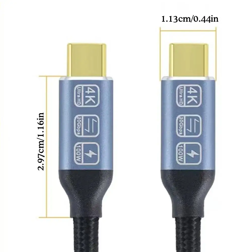 30cm USB C To USB C 3 2 Type C Gen2 2 Cable For IPhone 15 Pro Projection Charging Cable