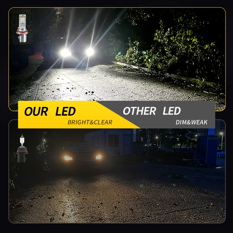 2 قطعة 9007 HB5 سيارة العلوي العارض لمبات Led الأضواء لمبة ل دودج قافلة 2001-2007 عالية منخفضة مصباح شعاع الأبيض 12 فولت 30000LM