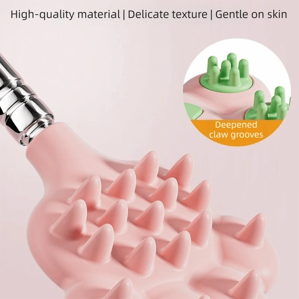 Massage Stick Stretchable Cat Paw Itch Scraper Double-sided Adjustable Back Massage Tool Cute Back Rubbing Tool Personal Massage