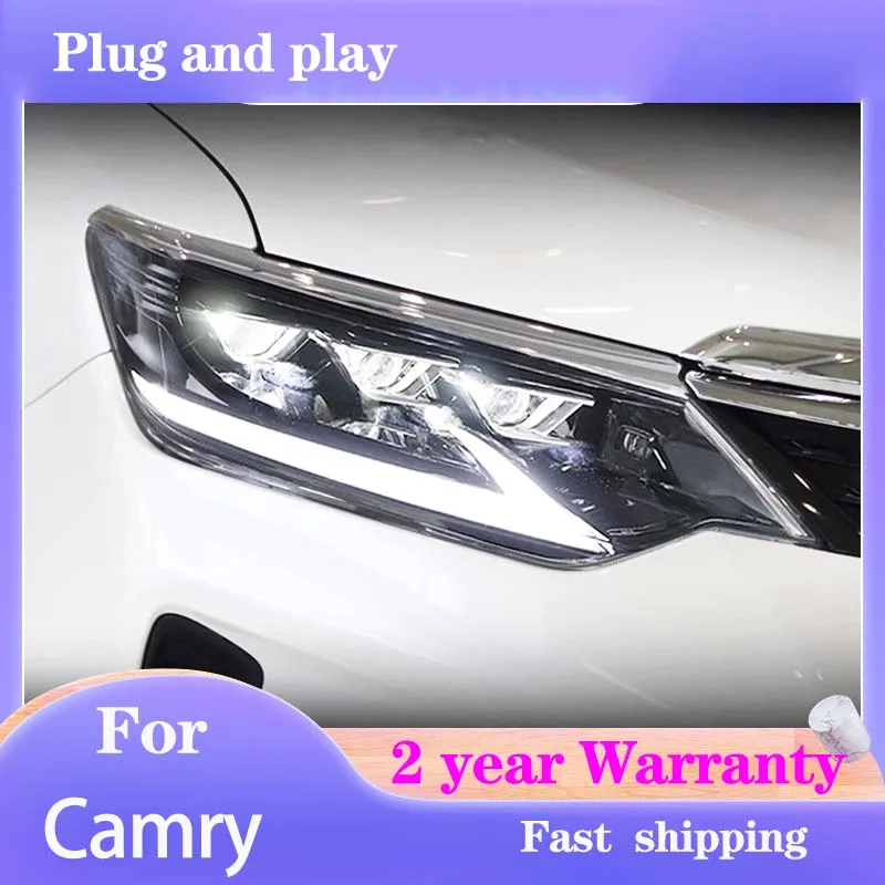 

Car Styling for Toyota Camry Head Light 2015-2017 Toyota Camry Head Lamp V55 DRL Turn Signal High Beam Projector Lens