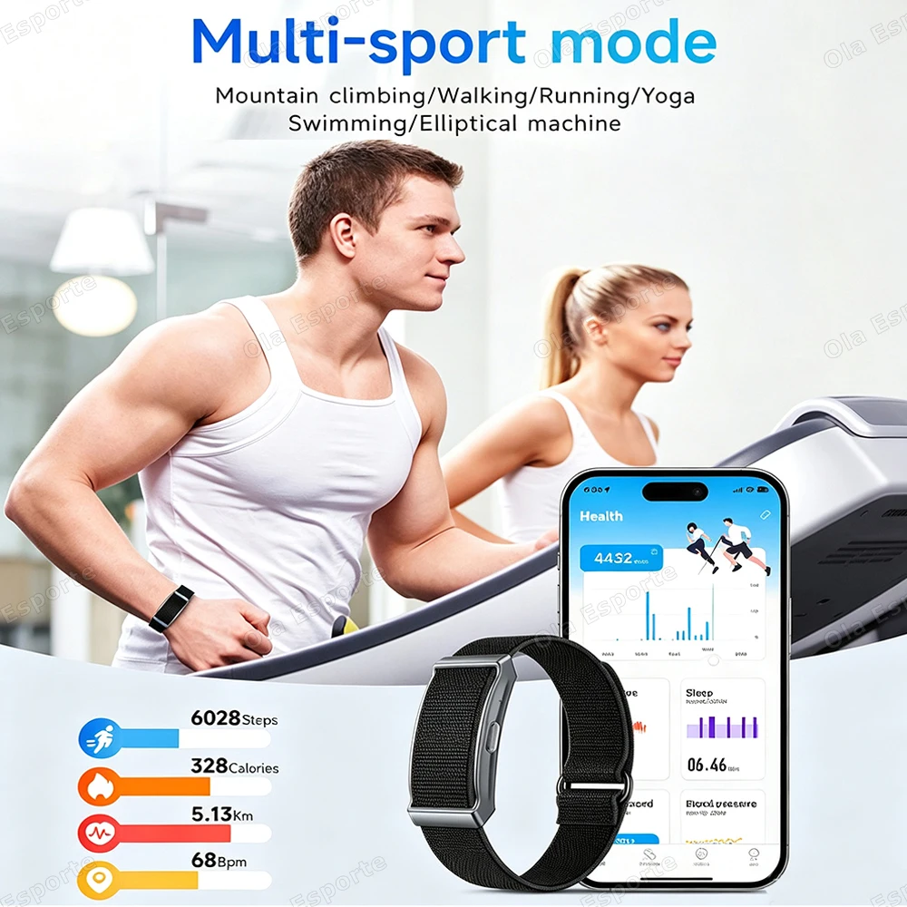 Screenless Smart Band, Waterproof 100+Sport Mode Wrist Band, Soft-Touch Silicone, Sweatproof，Heart Rate Healthy Monitor,New Ht30