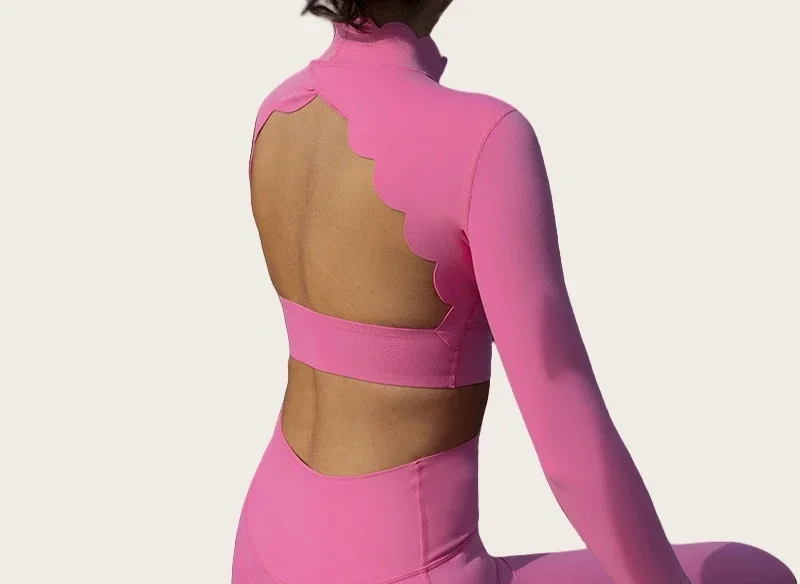 

Yoga Clothes Yoga Set Long Sleeved Backless Sexy Fitness Running Women's Sports Top High Waisted Lifting Buttocks Tight Pants