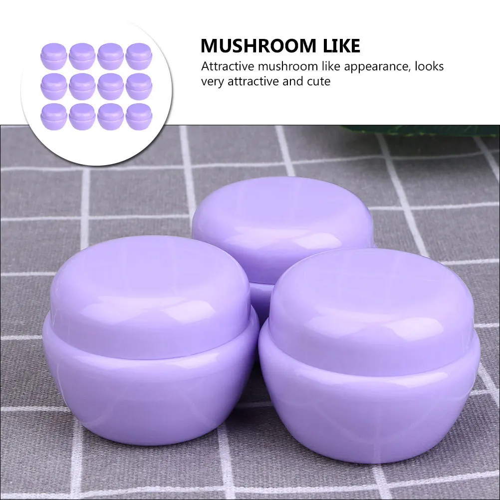 

15Pcs Mushroom Cream Jars Leak Proof Mini Shape Travel Containers Lotion Packaging Bottles Cosmetics Jars
