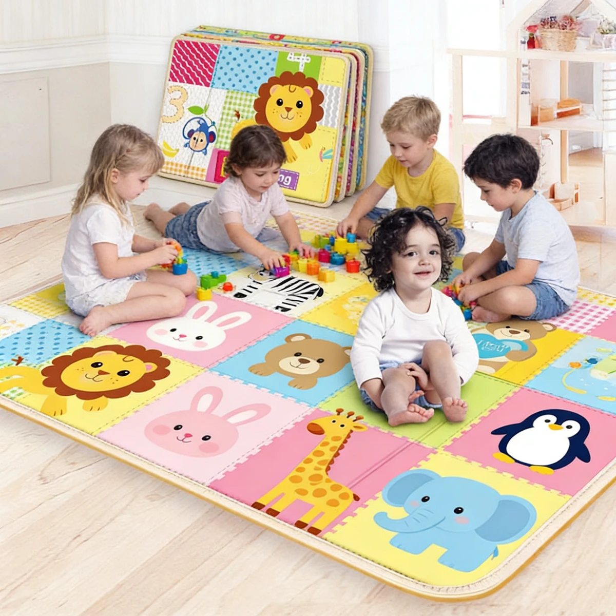 

Складной нетоксичный детский игровой коврик, развивающий детский ковер в детскую комнату, коврик для лазания, детский коврик для игр и занятий, 180*100