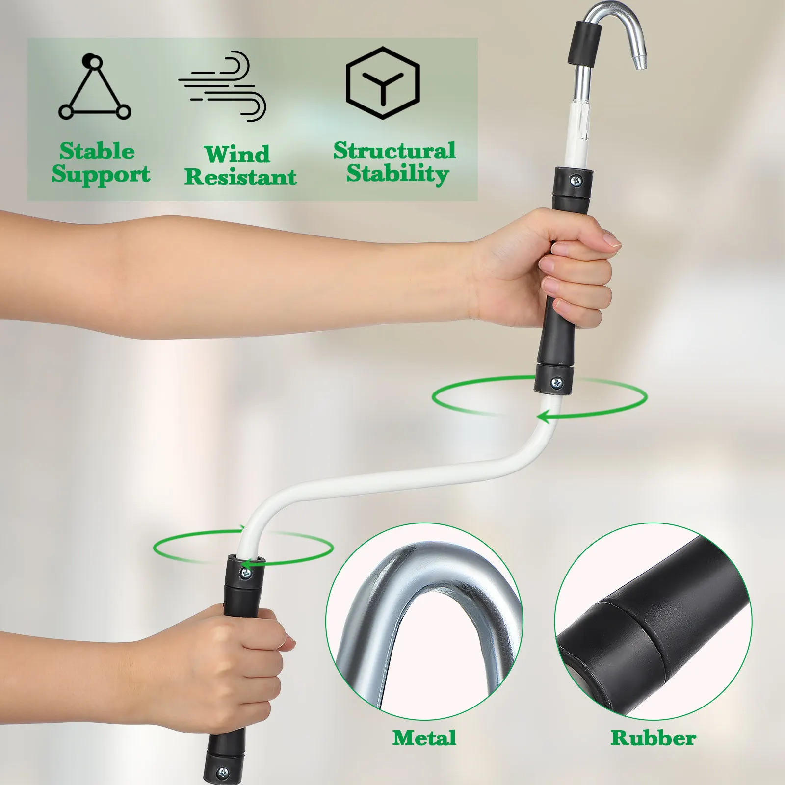 

Retractable Awning Arm Handle Canopy Crank Handle Garden Supplies Roller Shutter Manual Operation Awning Shade tool Accessories